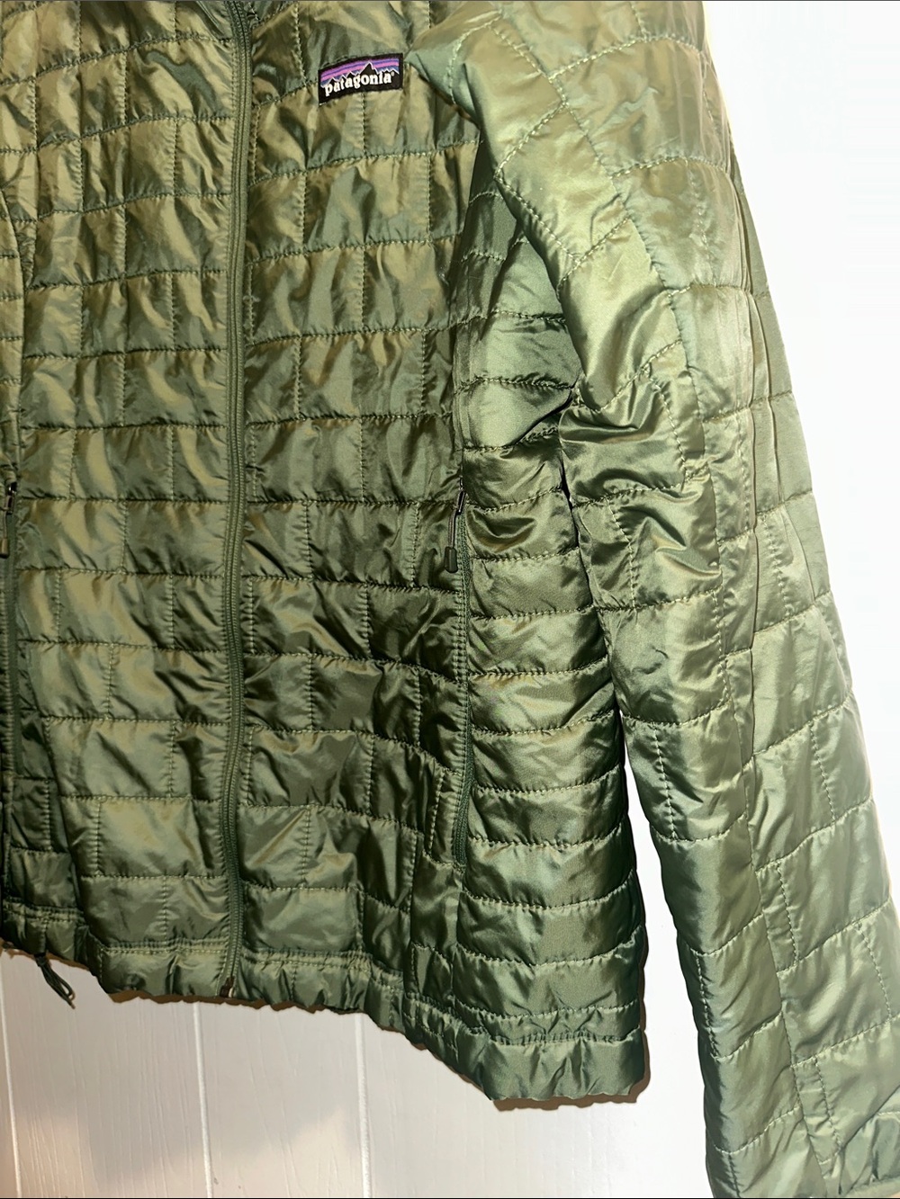 Patagonia Olive Quilted Lightweight Women's Puffer Jacket - Picture 3 of 14